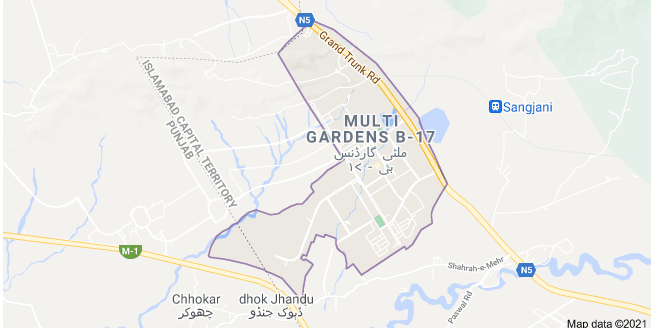 B17 Multi Garden Islamabad Location Map B17 Multi Garden Islamabad Location Map