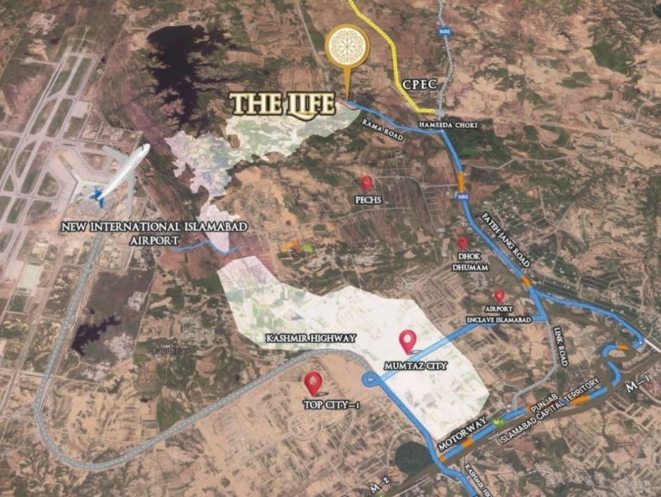Life Residencia Islamabad location map Life Residencia Islamabad location map