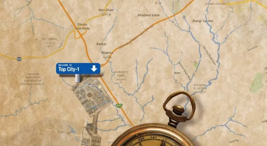 Top City Islamabad Location Map Top City Islamabad Location Map
