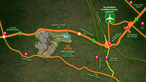 Mivida City Islamabad Location Map Mivida City Islamabad Location Map
