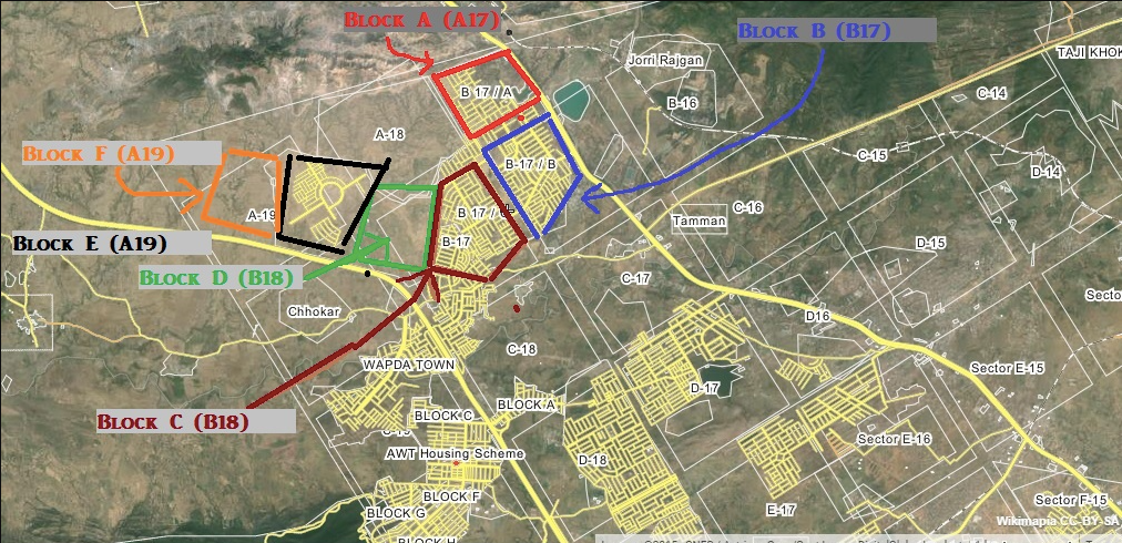 B17 Multi Garden Islamabad Location Map B17 Multi Garden Islamabad Location Map